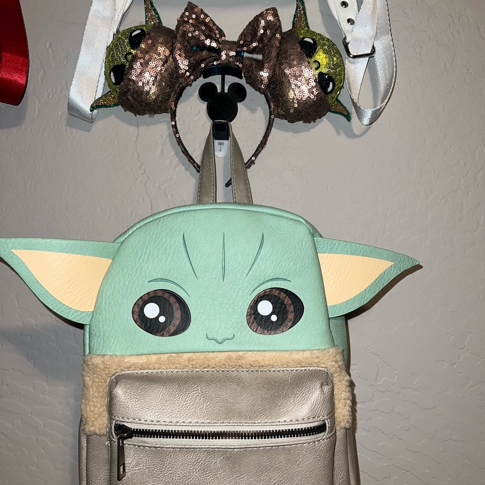 Hot Topic Mint Green Yoda Backpack with Ears